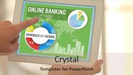  Presentation with online banking - Slide deck enhanced with app loan - online banking concept man using background and a  colored foreground