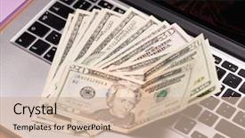  Presentation with workplace health and safety - Cool new slides with app loan - workplace with money and notebook backdrop and a soft green colored foreground