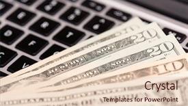  Presentation with notebook - Audience pleasing presentation consisting of app loan - workplace with money and notebook backdrop and a lemonade colored foreground