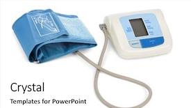  Presentation with measuring blood pressure in haitian - Slide deck consisting of apparatus for measuring blood pressure background and a  colored foreground