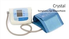  Presentation with measuring blood pressure in haitian - Presentation theme consisting of apparatus for measuring blood pressure background and a  colored foreground