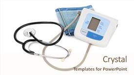  Presentation with high blood - Presentation theme having apparatus for measuring blood pressure background and a  colored foreground