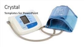  Presentation with blood pressure - PPT theme enhanced with apparatus for measuring blood pressure background and a white colored foreground