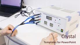  Presentation with circulation - Theme enhanced with apparatus for measuring blood background and a lemonade colored foreground