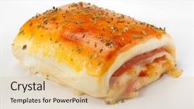  Presentation with snack - PPT layouts having appatiser - traditional brazilian snack background and a  colored foreground