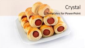  Presentation with snack - Slide deck having appatiser - traditional brazilian snack background and a  colored foreground