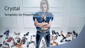  Presentation with next - Audience pleasing PPT theme consisting of appealing - attractive blonde beauty next backdrop and a light blue colored foreground