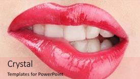  Presentation with glamour - Cool new slide deck with appealing - beautiful make up of glamour backdrop and a coral colored foreground