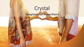  Presentation with hands heart - Audience pleasing slide deck consisting of appealing - silhouette of hands in form backdrop and a lemonade colored foreground