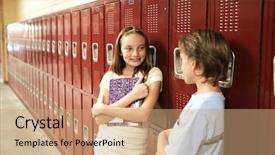  Presentation with artifacts - Presentation theme having appear as noise or artifact background and a coral colored foreground