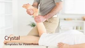  Presentation with appearance - Cool new presentation with physical appearance - female customer's leg is massaged backdrop and a lemonade colored foreground