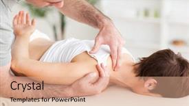  Presentation with appearance - Presentation enhanced with physical appearance - man massaging a woman's shoulder background and a coral colored foreground