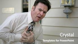  Presentation with chest - Slide set featuring appendix - middle aged man having chest background and a gray colored foreground