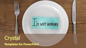  Presentation with white plate - Presentation design with loss appetite - white plate with words i'm background and a tawny brown colored foreground