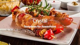  Presentation with kebab - Amazing slides having appetizer - kebab - grilled meat backdrop and a red colored foreground