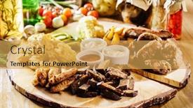  Presentation with appetizer - Amazing theme having appetizer in the bar backdrop and a yellow colored foreground