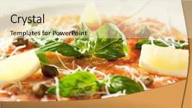  Presentation with appetizer - Amazing theme having appetizer - salmon carpaccio with parmesan cheese herbs and lemon slice backdrop and a lemonade colored foreground