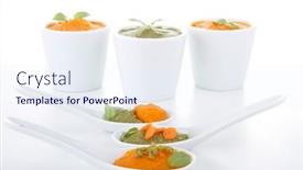  Presentation with appetizers - PPT layouts consisting of appetizers-cuisine-gastronomic background and a sky blue colored foreground