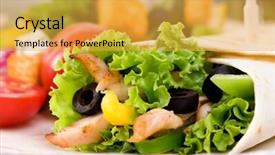  Presentation with hydroponics vegetables hydroponic vegetable - Beautiful presentation theme featuring appetizing chicken wrap with lots of vegetables and a side salad backdrop and a yellow colored foreground