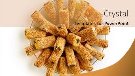  Presentation with white plate - Cool new PPT layouts with appetizing-eastern-sweet-dates-filled backdrop and a yellow colored foreground