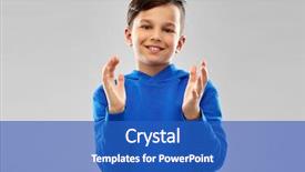  Presentation with childhood - PPT theme having applaud - childhood expressions and people concept background and a teal colored foreground
