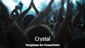  Presentation with crowd - Slide deck having applause - clapping crowd at the concert background and a black colored foreground