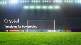  Presentation with football stadium - Cool new slide deck with applause winner - stadium abstract football backdrop and a  colored foreground