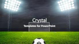  Presentation with football stadium - Theme featuring applause winner - stadium abstract football background and a  colored foreground