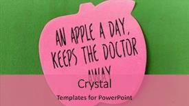  Presentation with apple - Presentation theme featuring apple a day keeps background and a coral colored foreground
