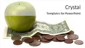 Presentation with health - Audience pleasing PPT layouts consisting of apple and money isolated health backdrop and a white colored foreground