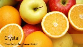  Presentation with stand - Amazing presentation theme having apple and oranges backdrop and a gold colored foreground