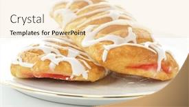  Presentation with danish - PPT theme enhanced with apple-and-strawberry-danish background and a lemonade colored foreground