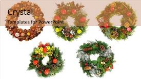  Presentation with baby jesus christmas rustic isolated - Amazing presentation having apple barnd - set of beautiful christmas wreaths backdrop and a coral colored foreground