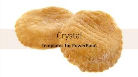  Presentation with new years eve - Audience pleasing slide deck consisting of apple beignets for new years eve in holland with sugar isolated over white background backdrop and a yellow colored foreground