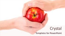  Presentation with love between man and woman - Slides enhanced with apple between man and woman background and a lemonade colored foreground