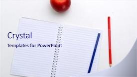  Presentation with business book - Cool new presentation theme with apple book - child business backdrop and a  colored foreground