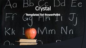  Presentation with alphabet - Slides having apple books alphabet education background and a black colored foreground