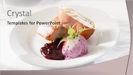  Presentation with ice cream cake - Audience pleasing presentation theme consisting of apple cake with ice cream backdrop and a lemonade colored foreground