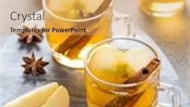  Presentation with apple wine - Audience pleasing PPT layouts consisting of apple-cider-cocktail-with-cinnamon backdrop and a yellow colored foreground