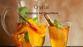  Presentation with cider - Slide set having apple-cider-cocktail-with-red background and a coral colored foreground