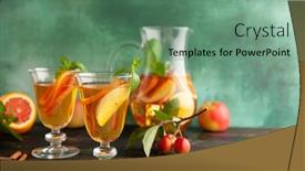  Presentation with cider - Cool new slide deck with apple-cider-cocktail-with-red backdrop and a ocean colored foreground