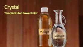  Presentation with apple cider vinegar - Slide deck with apple cider vinegar and white background and a tawny brown colored foreground