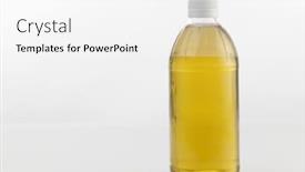  Presentation with apple cider vinegar - Audience pleasing PPT theme consisting of apple cider vinegar on the white background backdrop and a white colored foreground