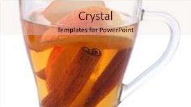  Presentation with cider - Presentation having apple cider with cinnamon sticks background and a lemonade colored foreground