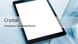  Presentation with my panorama on computer screen - Presentation theme consisting of digital tablet computer with isolated background and a  colored foreground