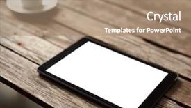  Presentation with my panorama on computer screen - Colorful presentation enhanced with digital tablet computer with isolated backdrop and a coral colored foreground