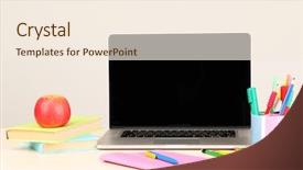  Presentation with workplace violence close up - Colorful slide deck enhanced with home workplace with computer close backdrop and a cream colored foreground