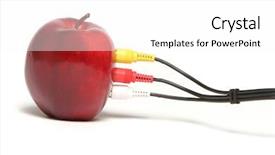  Presentation with audio video - Presentation enhanced with apple connected to the audio background and a white colored foreground