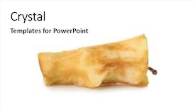  Presentation with apple - Cool new PPT theme with apple core on white background backdrop and a white colored foreground
