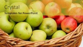  Presentation with crop - Cool new presentation with apple crop in a basket backdrop and a yellow colored foreground